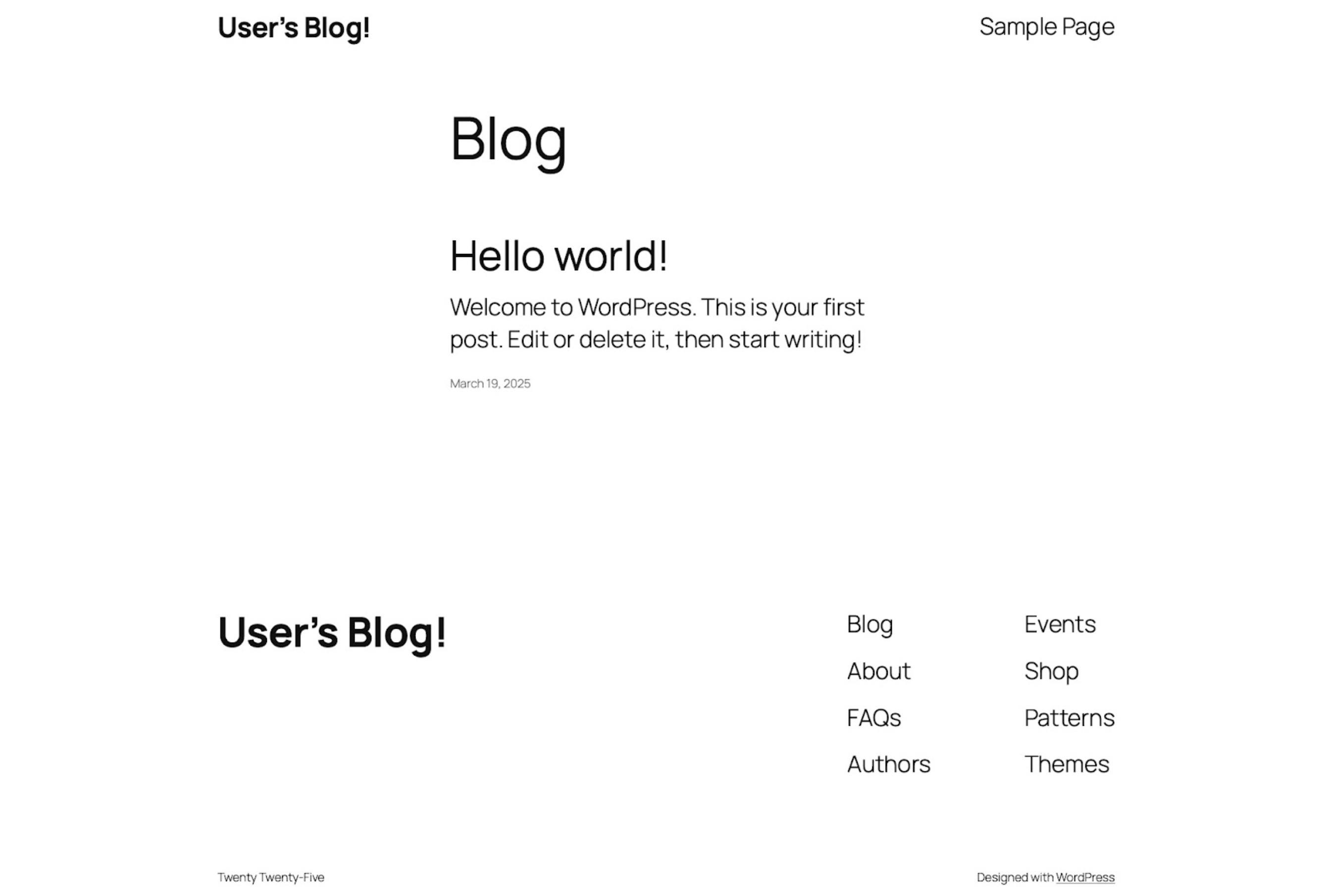WordPress Live Site WordPress Live Site